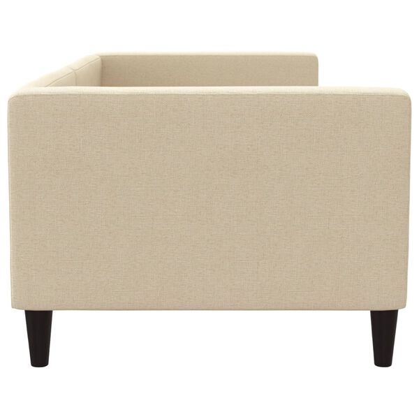 vidaXL Sofa z funkcją spania, kremowa, 80x200 cm, obita tkaniną