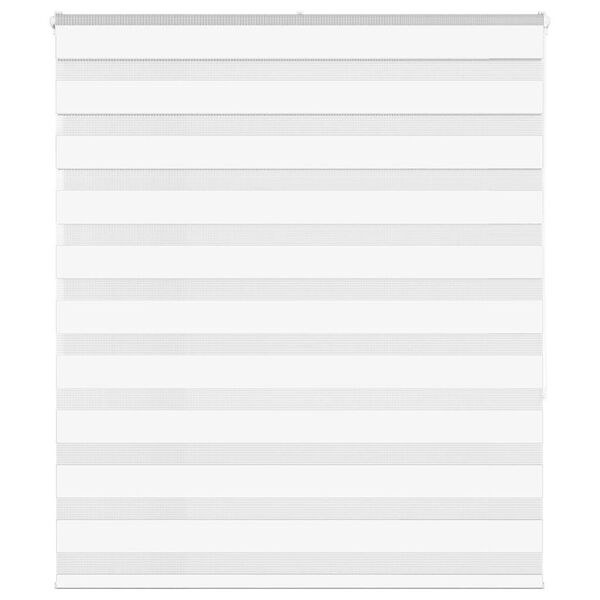 vidaXL Roleta zebra, biała, szerokość tkaniny 115,9 cm, poliester