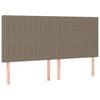 vidaXL Zagł&oacute;wek taupe 200x5x118/128 cm materiał