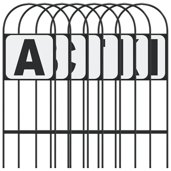 vidaXL Znaczniki na czworobok, 8 szt., stalowe