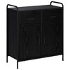 vidaXL Bufet Czarny dąb 97 x 33 x 81 cm Drewno inżynieryjne
