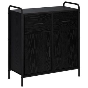 vidaXL Bufet Czarny dąb 97 x 33 x 81 cm Drewno inżynieryjne