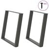 vidaXL Nogi do stołu jadalnego w kształcie litery U 2 szt. Antracyt 80x(72-73) cm Stal
