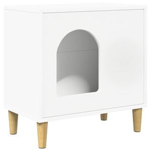 vidaXL Koty Dom Biały 51 x 30 x 52 cm Drewno inżynieryjne