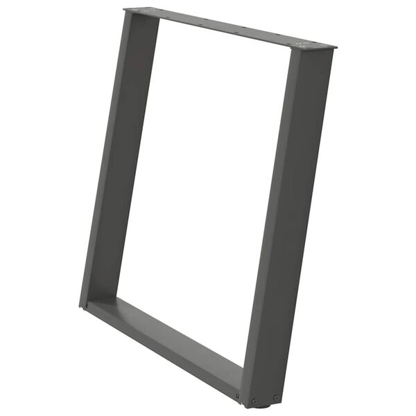 vidaXL Nogi do stołu jadalnego w kształcie litery U 2 szt. Antracyt 100x(72-73) cm Stal