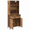 vidaXL Highboard z szufladą Stare drewno 69,5 x 34 x 180 cm