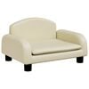 vidaXL Sofa dla dzieci, kremowa, 50x40x30 cm, sztuczna sk&oacute;ra