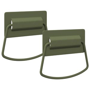 vidaXL Uchwyty do szafek 2 szt. Zielony oliwkowy 85 x 45 mm Metal