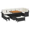 vidaXL Zestaw Sof na Ogr&oacute;d 9 pcs Czarny i kremowy 100 x 100 x 71 cm