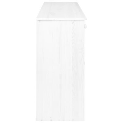 vidaXL Szafka z 3 szufladami, biała, 113x35x73 cm, drewno sosnowe