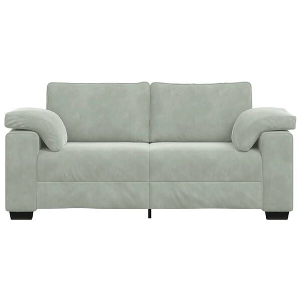 vidaXL Sofa dwuosobowa Jasnoszara 180x77x82 cm Aksamit