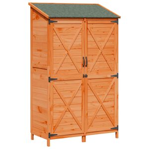 vidaXL Shed ogrodowy brązowy 106 x 56 x 176,5 cm Drewno Świerkowe
