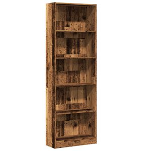 vidaXL Regał, stare drewno, 60x24x176 cm, materiał drewnopochodny