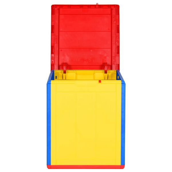 vidaXL Skrzynia ogrodowa, kolorowa, rattan PP, 90 L