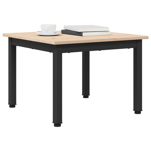 vidaXL Stolik kawowy Naturalny 50 x 50 x 36 cm Lite drewno sosnowe