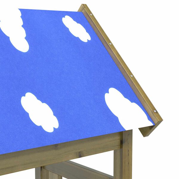 vidaXL Wieża zabaw Brązowy Drewno impregnowane lite