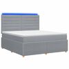 vidaXL Ł&oacute;żko z box spring LED z materacem jasnoszary 160 x 200 cm