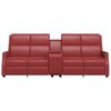 vidaXL Rozkładany fotel masujący 4-os., winna czerwień, sztuczna skóra
