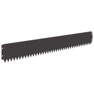 vidaXL Krawężnik do trawnika 10 pcs 103 x 15 cm Stal Czarny