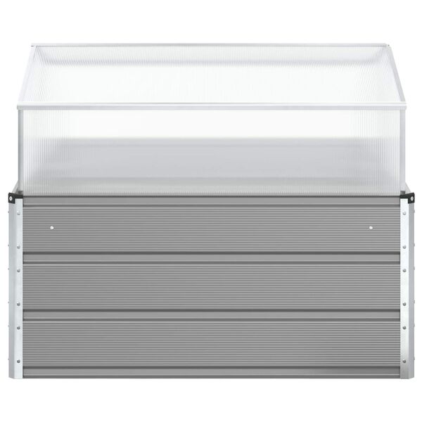 vidaXL Donica Jasnoszary 100 x 100 x 77 cm Stal Galwanizowana