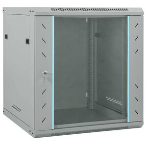 vidaXL Szafa sieciowa z przechowywaniem Szary 60 x 45 x 65 cm Stal