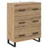 vidaXL Highboard z szufladą 2 pcs Dąb rzemieślniczy 69,5 x 34 x 180 cm