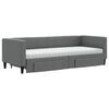 vidaXL Sofa rozsuwana z szufladami, ciemnoszara, 80x200 cm, tkanina