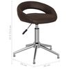 vidaXL Obrotowe krzesło biurowe, brązowe, obite sztuczną sk&oacute;rą
