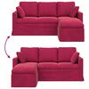 vidaXL Sofa Czerwone wino