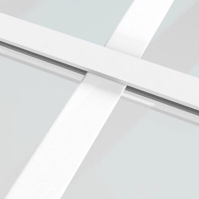 vidaXL Drzwi przesuwne, szkło ESG i aluminium, 90x205 cm, białe