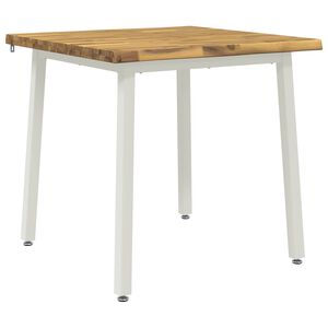 vidaXL 60 x 55 x 75 cm Lite Drewno Akacji Biały Prostokątny