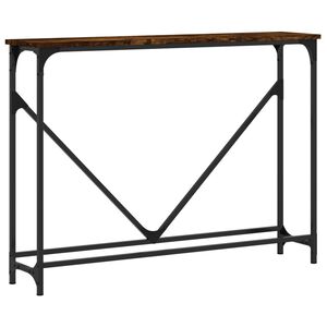 vidaXL Stolik konsolowy, przydymiony dąb, 102x22,5x75 cm