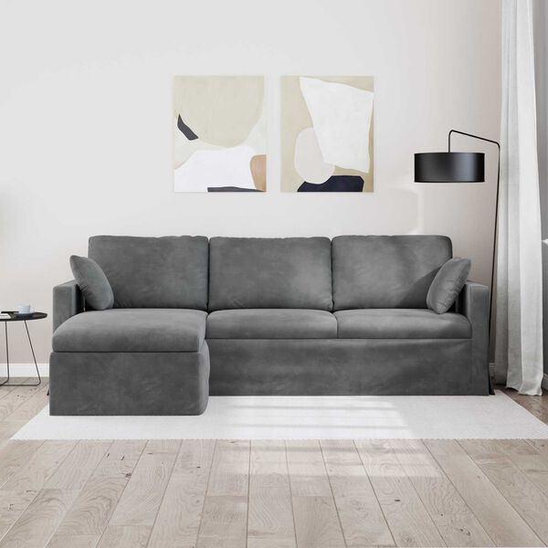 vidaXL Sofa Ciemnoszary