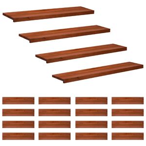 vidaXL Nakładki na schody 20 szt. 120 x 30 x 2 cm brązowy