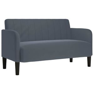 vidaXL Sofa dwuosobowa Ciemnoszara 109 cm Aksamit