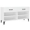 vidaXL Szafka na buty, biała, 102x35x55 cm, materiał drewnopochodny