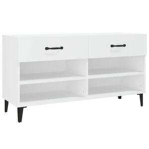 vidaXL Szafka na buty, biała, 102x35x55 cm, materiał drewnopochodny