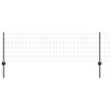 vidaXL Ogrodzenie Euro z słupkiem 25 x 0,6 m Stal pokryta PVC zielony