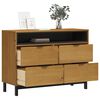 vidaXL Komoda FLAM, 110x40x80 cm, lite drewno sosnowe