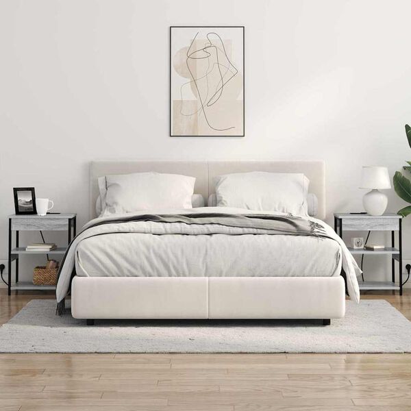 vidaXL Szafka Nocna Szary Sonoma 41 x 31 x 51 cm