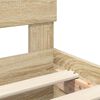 vidaXL Ramka ł&oacute;żka Dąb Sonoma 200 x 200 cm Materiał drewnopochodny