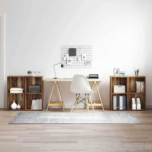 vidaXL Zestaw szafek RTV 4 pcs Stare drewno 37 x 37 x 72 cm