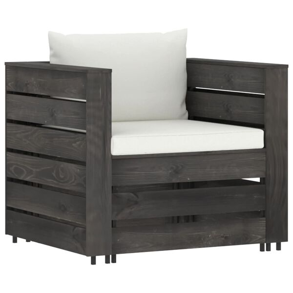 vidaXL 7-cz. zestaw wypoczynkowy do ogrodu, z poduszkami, drewniany