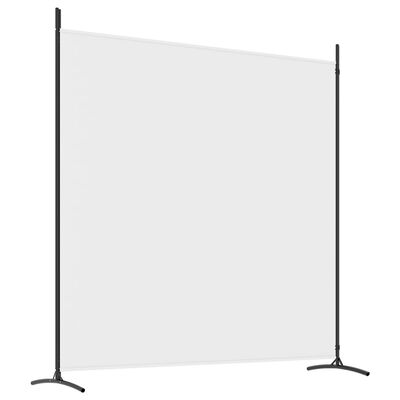 vidaXL Parawan 2-panelowy, biały, 348x180 cm, tkanina