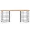 vidaXL Ławka ogrodowa, gabion, 103x31x42 cm, lite drewno sosnowe