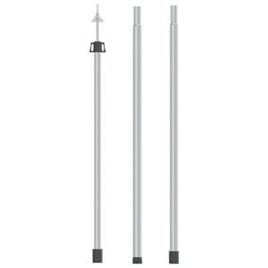 vidaXL Teleskopowy słupek do tarpa, dł. 102-260 cm, aluminium