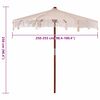 vidaXL Parasol Makramowy Kremowy 252.5 x 252.5 x 260 cm