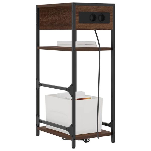 vidaXL Szafka Nocna Brązowy dąb 40 x 27 x 76 cm