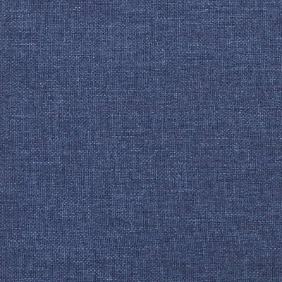 vidaXL Rama łóżka z zagłówkiem, niebieska, 200x200 cm, obita tkaniną