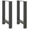 vidaXL Nogi do stołu jadalnego Antracyt 2 szt. 60x(72-73) cm Stal
